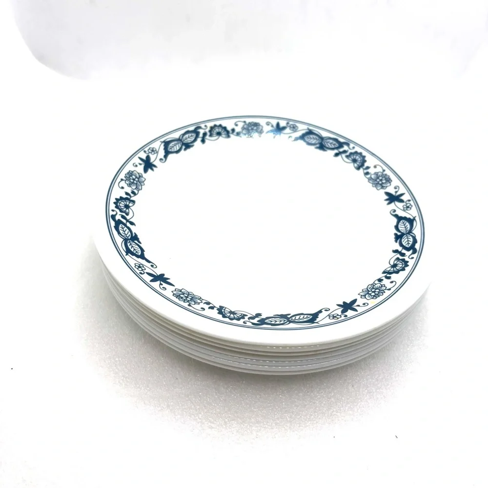 Set Of 7 Corelle By Corning  6" Saucers  Plate “Old Town Blue” White W/ Blue - Picture 5 of 5